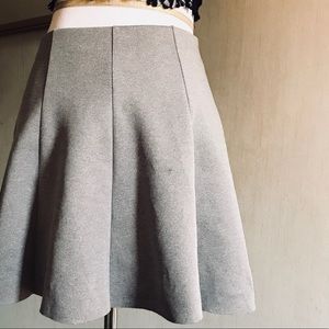 Grey Scuba spandex flared circle skirt NWOT